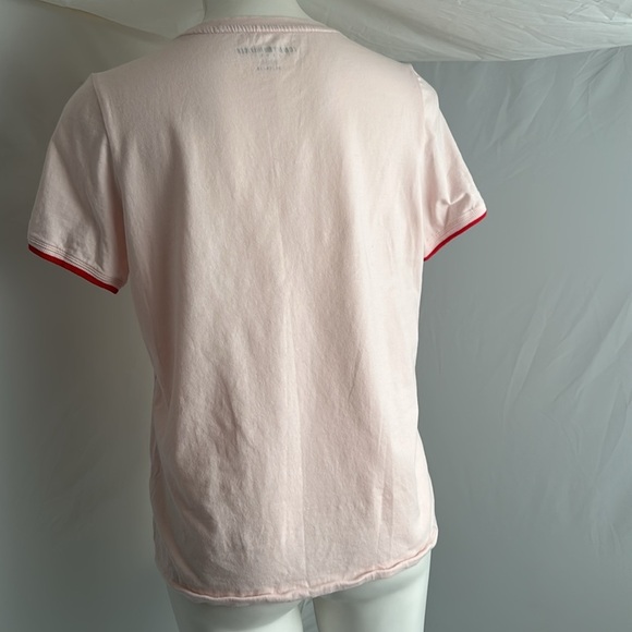 Tommy Hilfiger light pink red and blue heart graphic short sleeve t-shirt - Picture 3 of 9